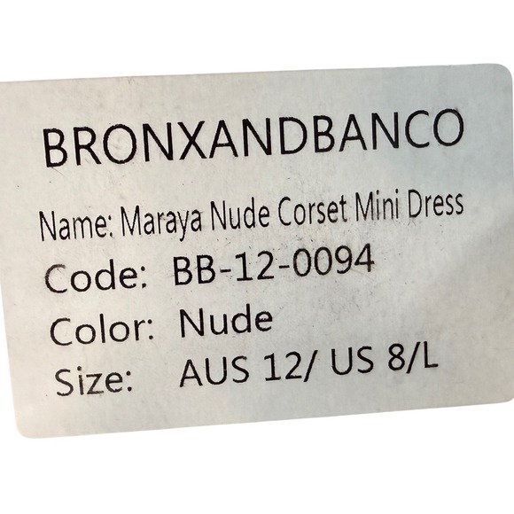 Bronx and Banco Maraya Nude‎ Corset Mini Dress| Viral Revolve |Size US 8 / L NWT - Picture 7 of 10
